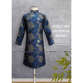 Áo Dài Cách Tân Nam Gấm Cao Cấp ANHG867 Áo Dài Cách Tân Nam Gấm Cao Cấp ANHG867